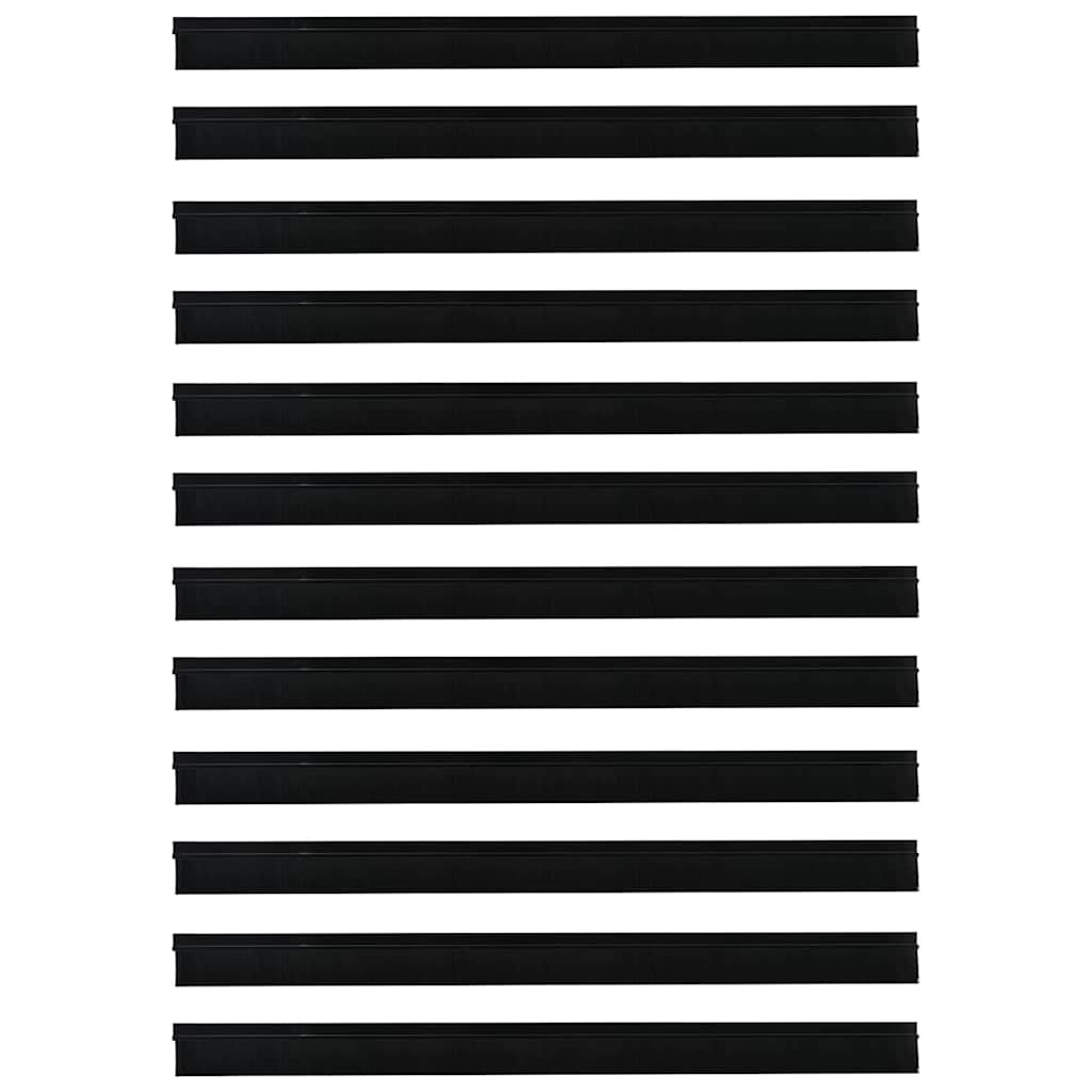 VidaXL Zelfklevende Deurborstels 12 pcs Zwart 100 cm