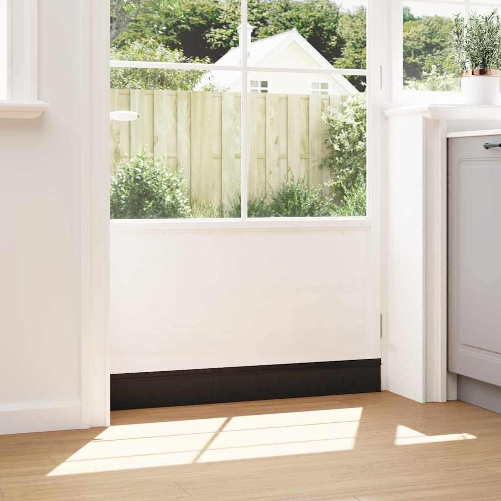 VidaXL Zelfklevende Deurborstels 6 pcs Zwart 100 cm Aluminium Legering