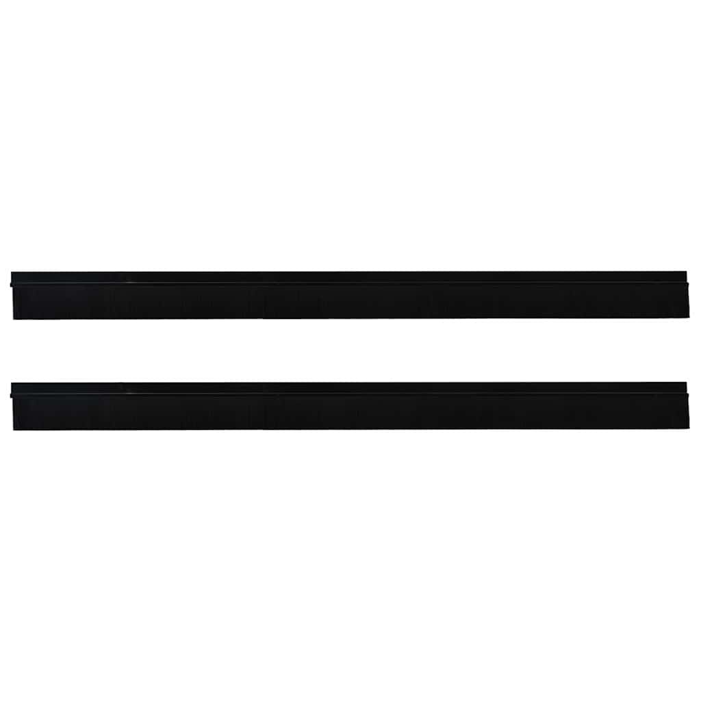 VidaXL Zelfklevende Deurborstels 2 pcs Zwart 100 cm Aluminium Legering