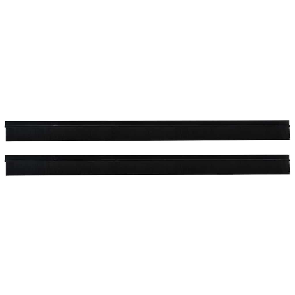 VidaXL Zelfklevende Deurborstels 2 pcs Zwart 100 cm Aluminium Legering