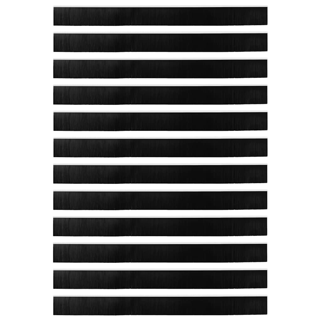 VidaXL Schroefbare Deurborstelafsluitingen 12 pcs Wit 100 cm