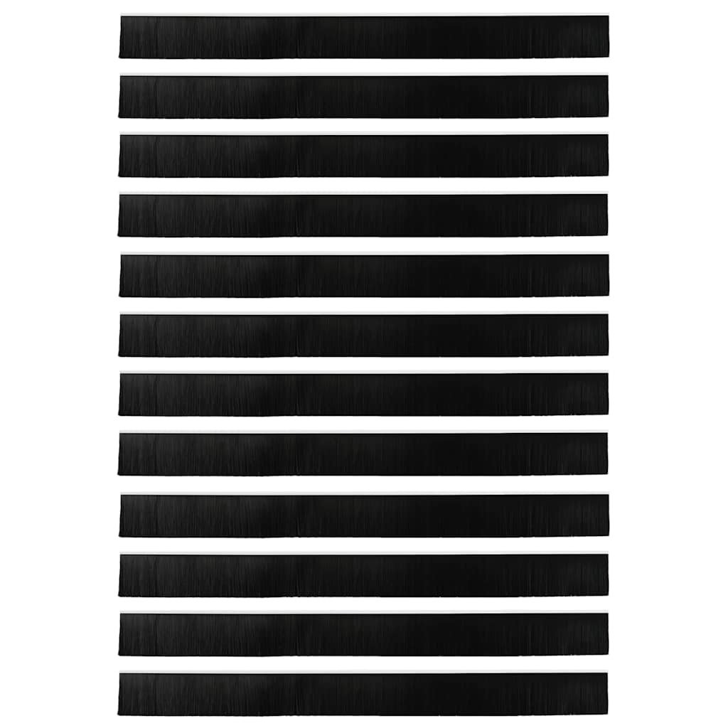 VidaXL Schroefbare Deurborstelafsluitingen 12 pcs Wit 100 cm