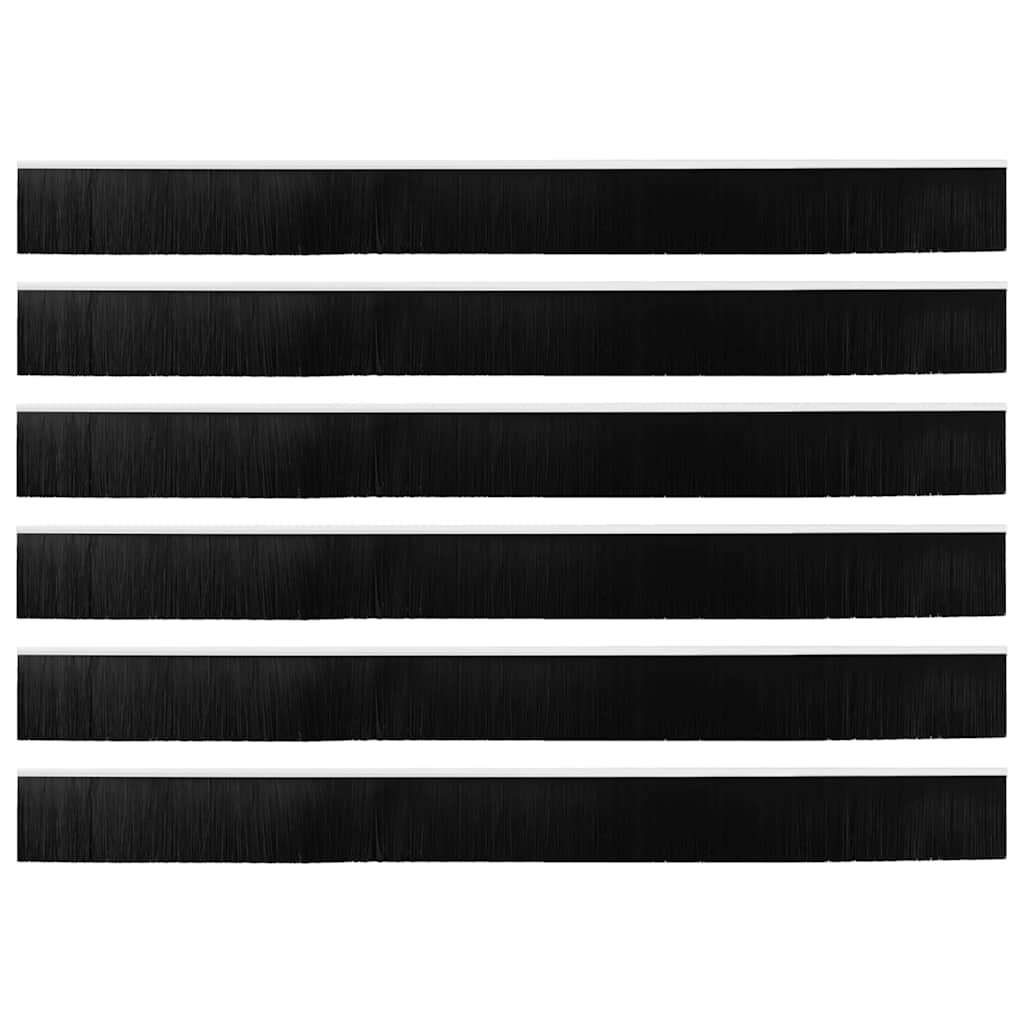VidaXL Schroefbare Deurborstelafsluitingen 6 pcs Wit 100 cm