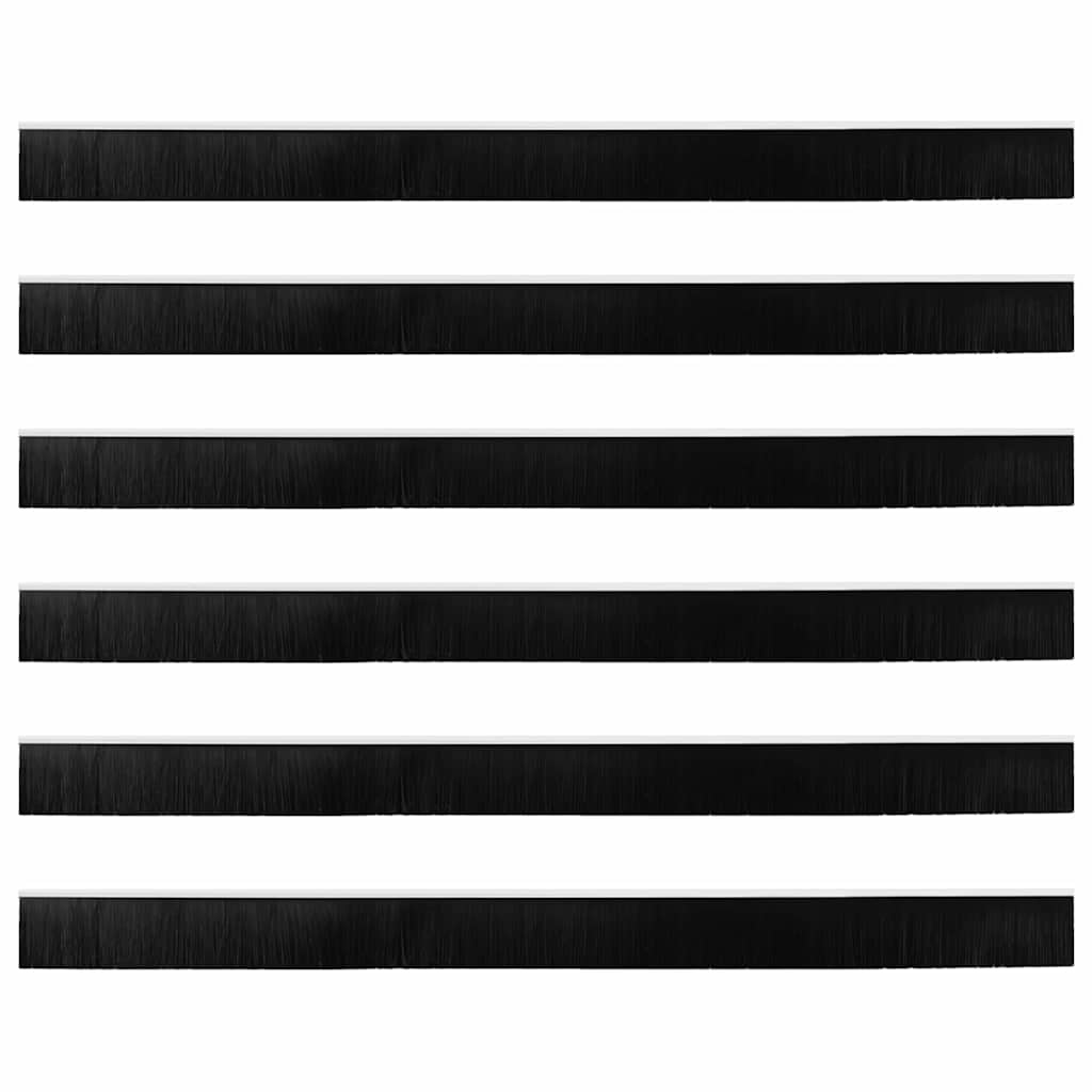 VidaXL Schroefbare Deurborstelafsluitingen 6 pcs Wit 100 cm