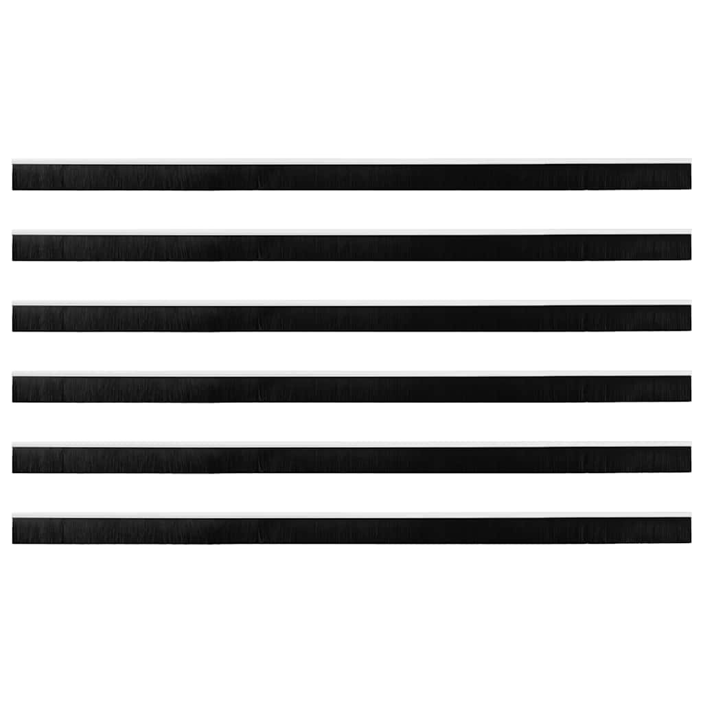 VidaXL Schroefbare Deurborstelafsluitingen 6 pcs Wit 100 cm