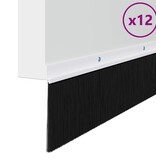 VidaXL Schroefbare Deurborstelafsluitingen 12 pcs Wit 100 cm