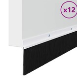 VidaXL Schroefbare Deurborstelafsluitingen 12 pcs Wit 100 cm