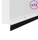 VidaXL Schroefbare Deurborstelafsluitingen 12 pcs Wit 100 cm