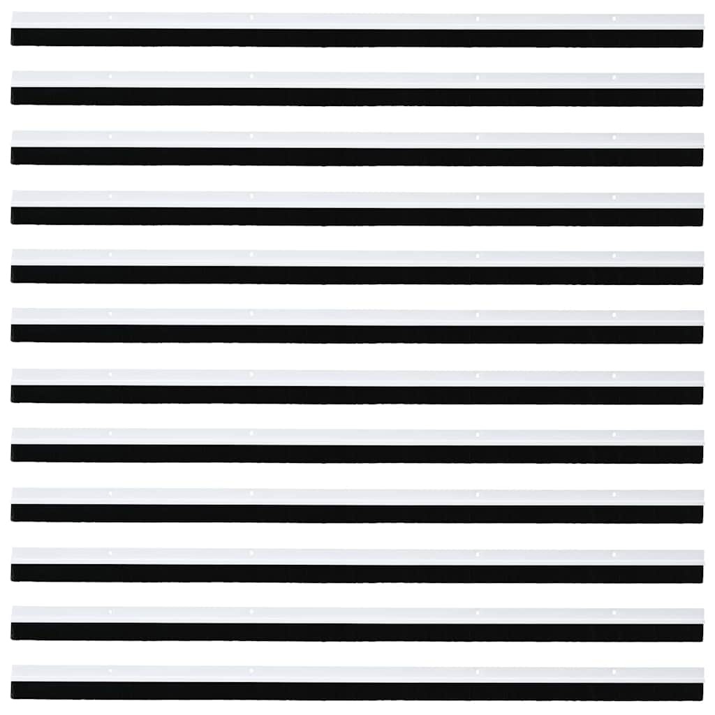 VidaXL Schroefbare Deurborstelafsluitingen 12 pcs Wit 100 cm