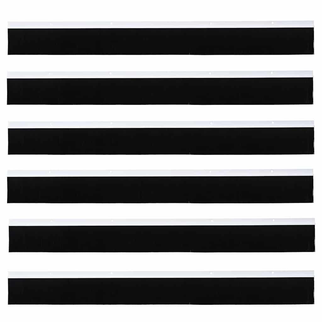 VidaXL Schroefbare Deurborstelafsluitingen 6 pcs Wit 100 cm