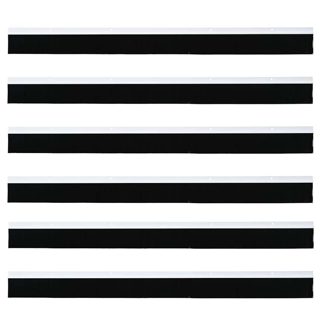 VidaXL Schroefbare Deurborstelafsluitingen 6 pcs Wit 100 cm