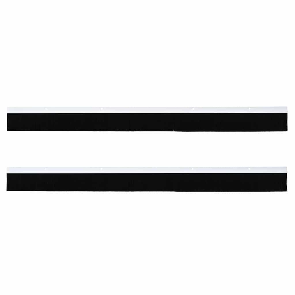 VidaXL Schroefbare Deurborstelafsluitingen 2 pcs Wit 100 cm