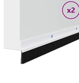 VidaXL Schroefbare Deurborstelafsluitingen 2 pcs Wit 100 cm