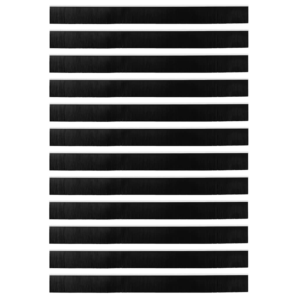 VidaXL Zelfklevende Deurborstels 12 pcs Wit 100 cm Aluminium Legering