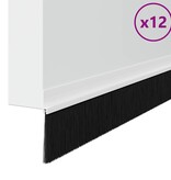 VidaXL Zelfklevende Deurborstels 12 pcs Wit 100 cm Aluminium Legering