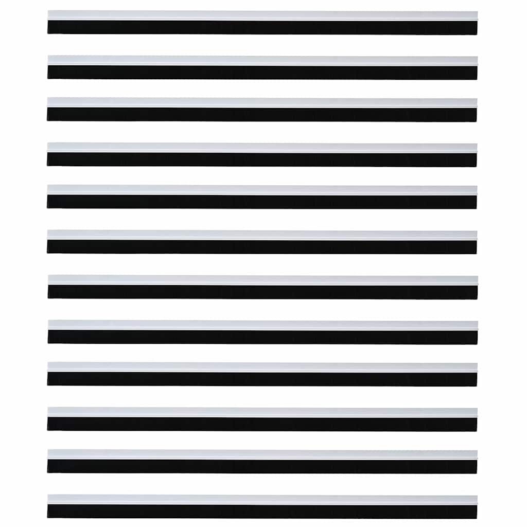 VidaXL Zelfklevende Deurborstels 12 pcs Wit 100 cm Aluminium Legering