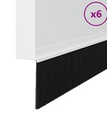 VidaXL Zelfklevende Deurborstels 6 pcs Wit 100 cm Aluminium Legering