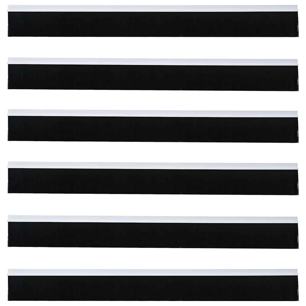 VidaXL Zelfklevende Deurborstels 6 pcs Wit 100 cm Aluminium Legering