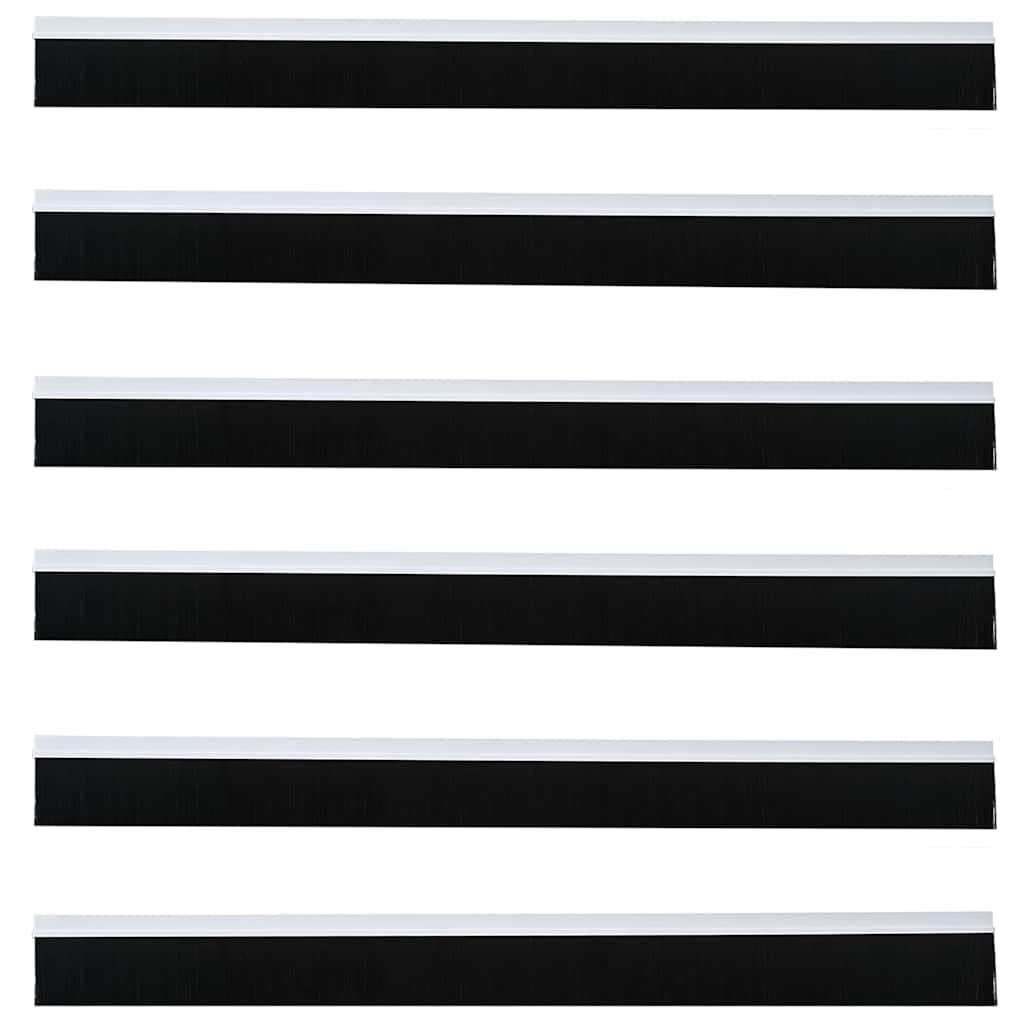 VidaXL Zelfklevende Deurborstels 6 pcs Wit 100 cm Aluminium Legering