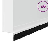 VidaXL Zelfklevende Deurborstels 6 pcs Wit 100 cm Aluminium Legering