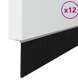 VidaXL Schroefbare Deurborstelafsluitingen 12 pcs Zilver 100 cm