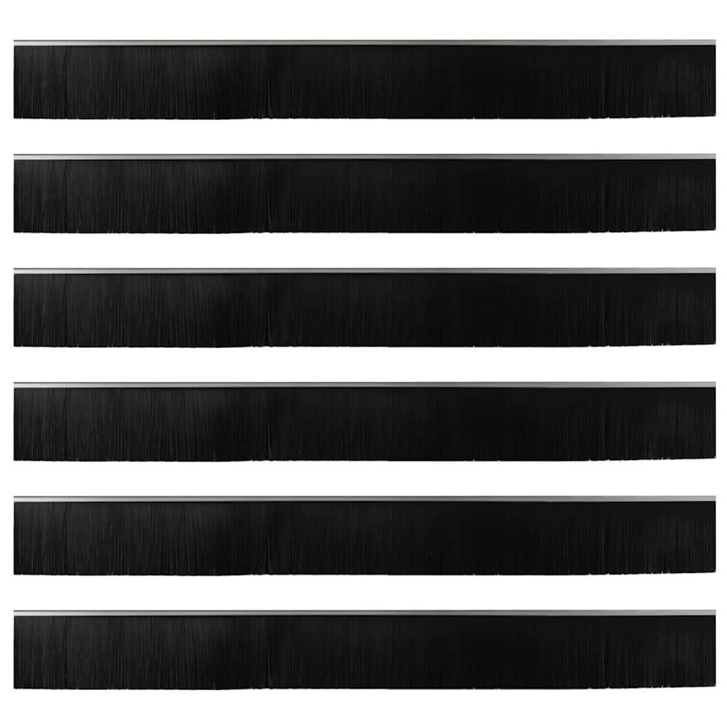 VidaXL Schroefbare Deurborstelafsluitingen 6 pcs Zilver 100 cm