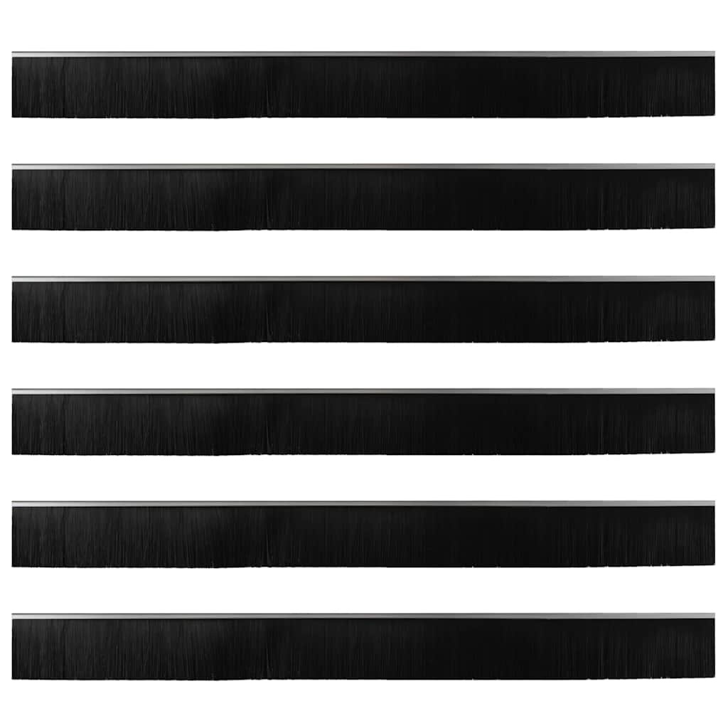 VidaXL Schroefbare Deurborstelafsluitingen 6 pcs Zilver 100 cm