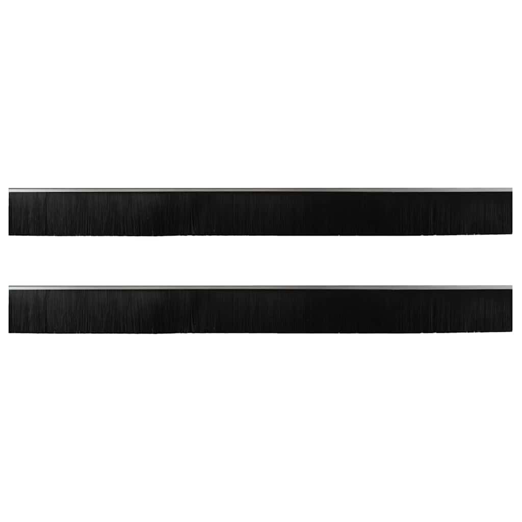 VidaXL Schroefbare Deurborstelafsluitingen 2 pcs Zilver 100 cm