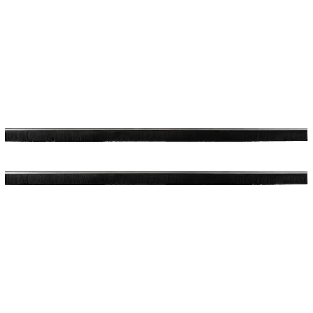 VidaXL Schroefbare Deurborstelafsluitingen 2 pcs Zilver 100 cm