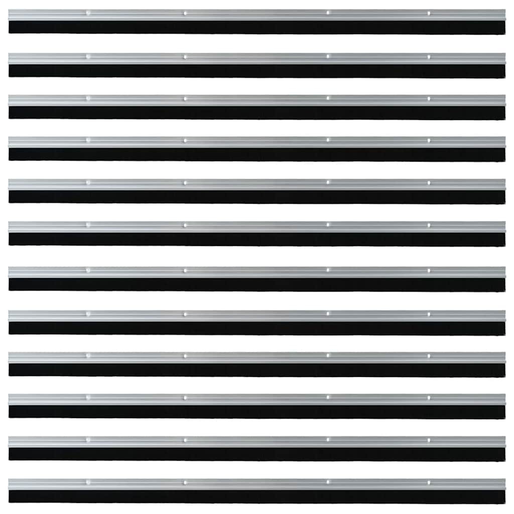 VidaXL Schroefbare Deurborstelafsluitingen 12 pcs Zilver 100 cm