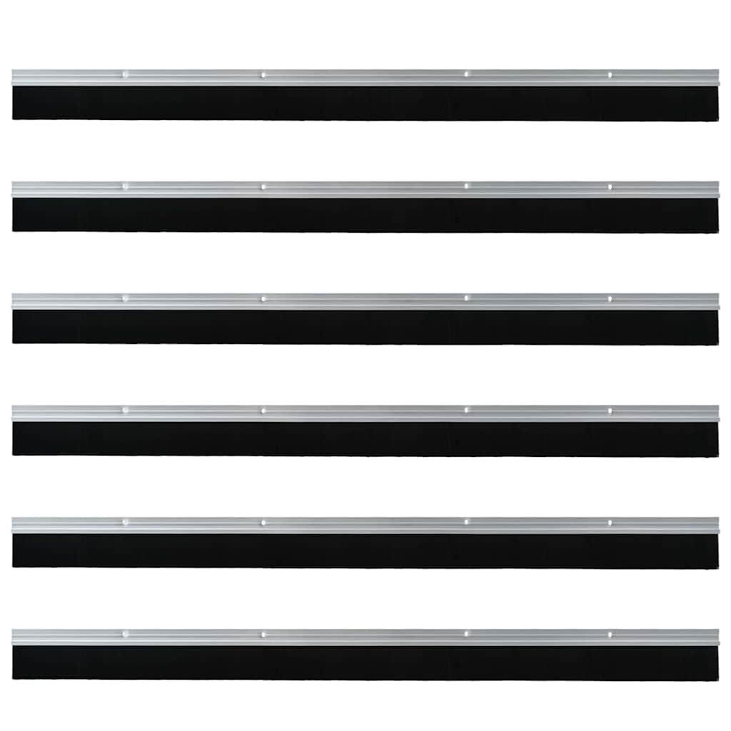 VidaXL Schroefbare Deurborstelafsluitingen 6 pcs Zilver 100 cm
