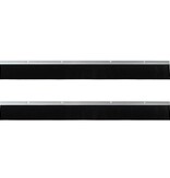 VidaXL Schroefbare Deurborstelafsluitingen 2 pcs Zilver 100 cm