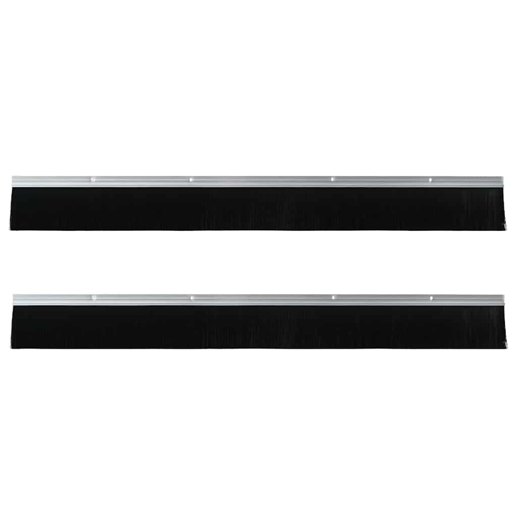 VidaXL Schroefbare Deurborstelafsluitingen 2 pcs Zilver 100 cm