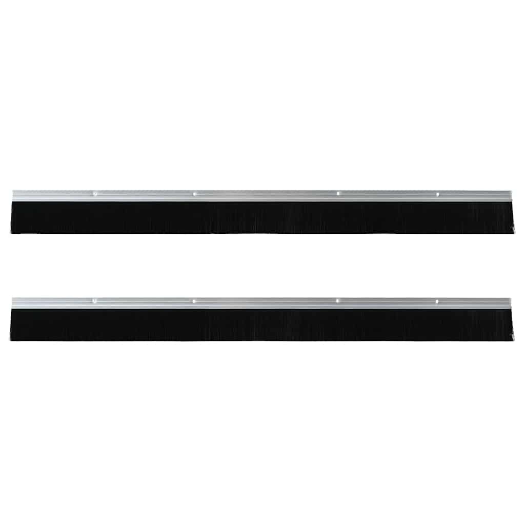 VidaXL Schroefbare Deurborstelafsluitingen 2 pcs Zilver 100 cm