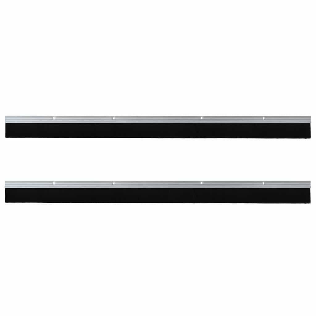 VidaXL Schroefbare Deurborstelafsluitingen 2 pcs Zilver 100 cm