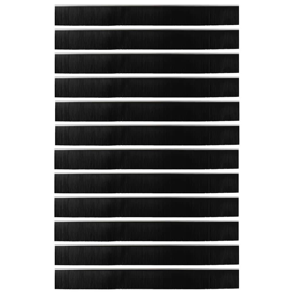 VidaXL Zelfklevende Deurborstels 12 pcs Zilver 100 cm