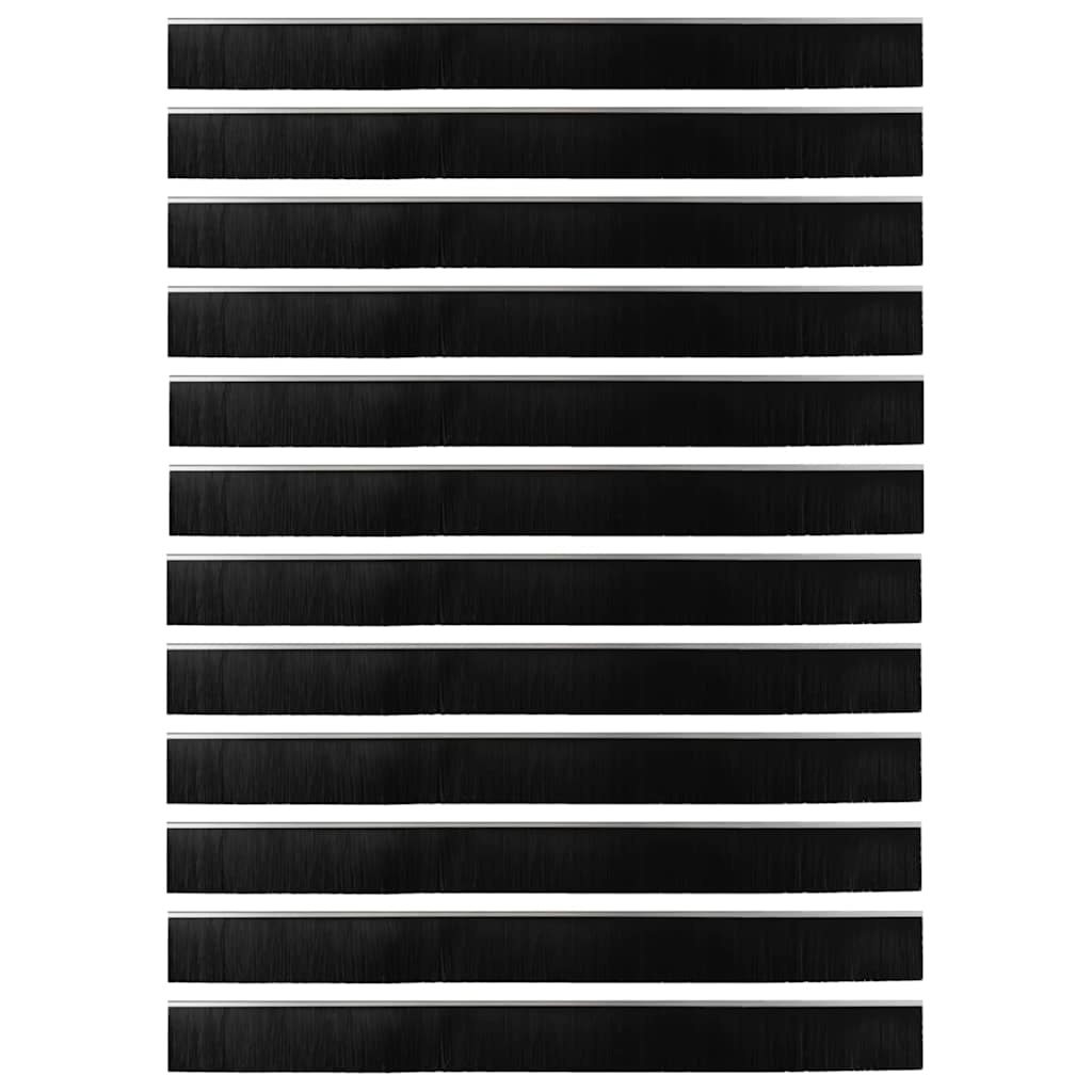 VidaXL Zelfklevende Deurborstels 12 pcs Zilver 100 cm