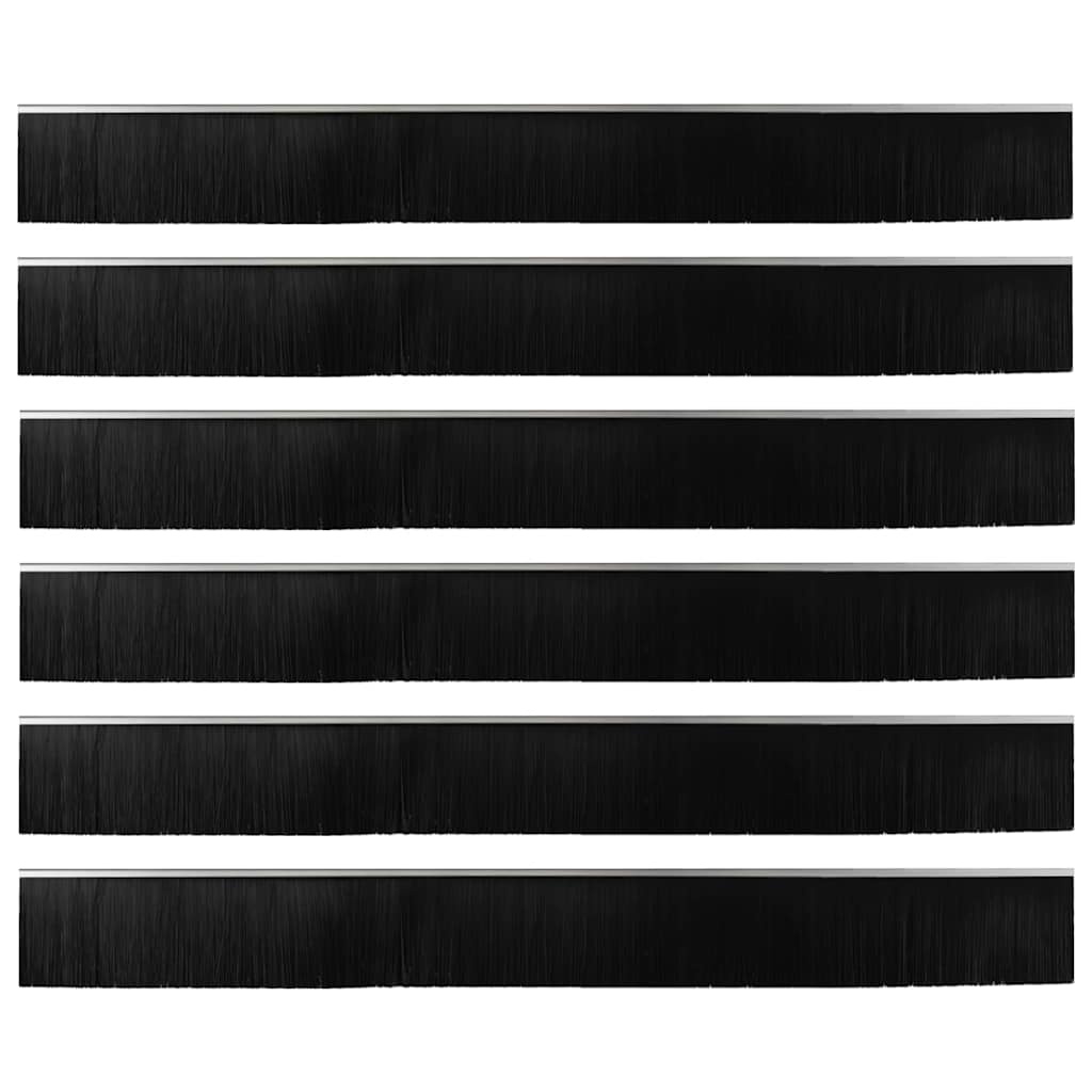 VidaXL Zelfklevende Deurborstels 6 pcs Zilver 100 cm