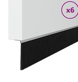 VidaXL Zelfklevende Deurborstels 6 pcs Zilver 100 cm
