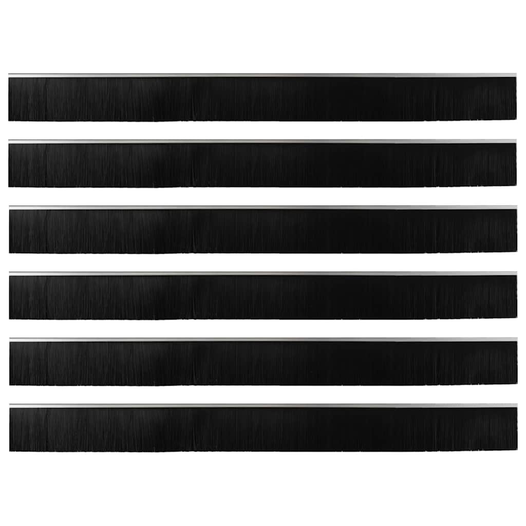VidaXL Zelfklevende Deurborstels 6 pcs Zilver 100 cm