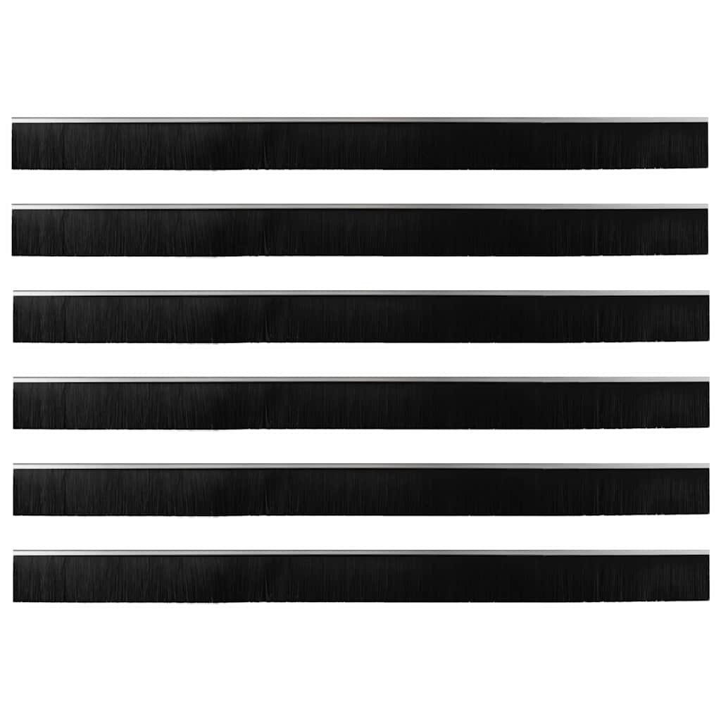 VidaXL Zelfklevende Deurborstels 6 pcs Zilver 100 cm