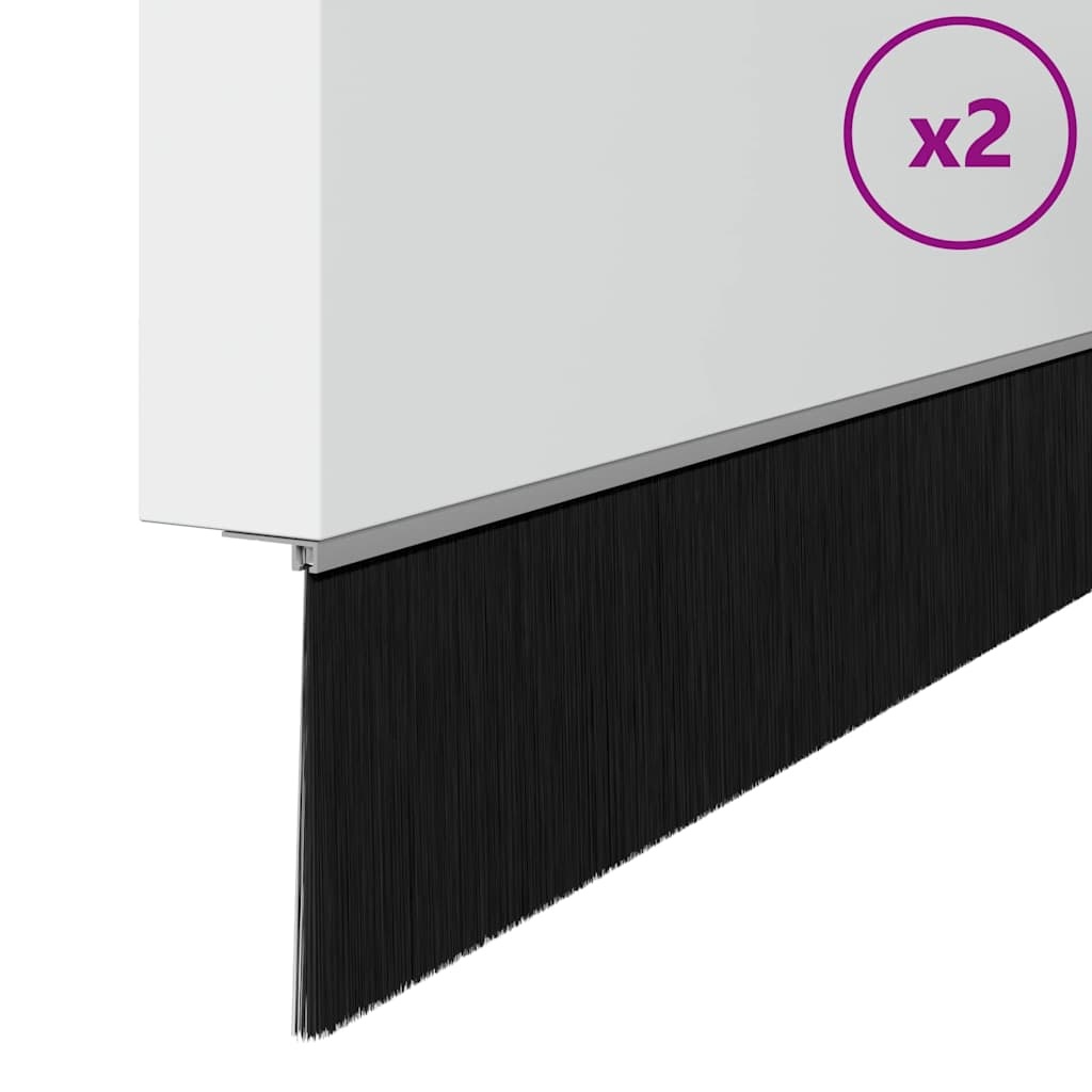 VidaXL Zelfklevende Deurborstels 2 pcs Zilver 100 cm