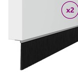 VidaXL Zelfklevende Deurborstels 2 pcs Zilver 100 cm