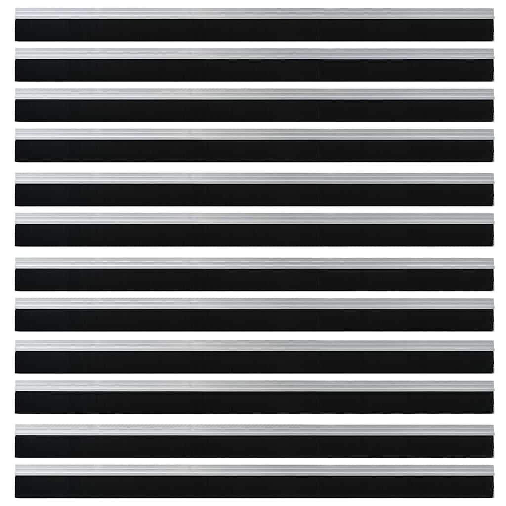 VidaXL Zelfklevende Deurborstels 12 pcs Zilver 100 cm