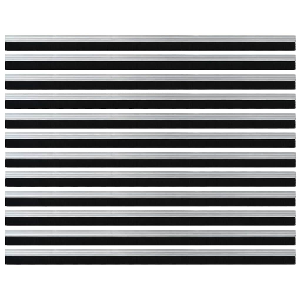VidaXL Zelfklevende Deurborstels 12 pcs Zilver 100 cm