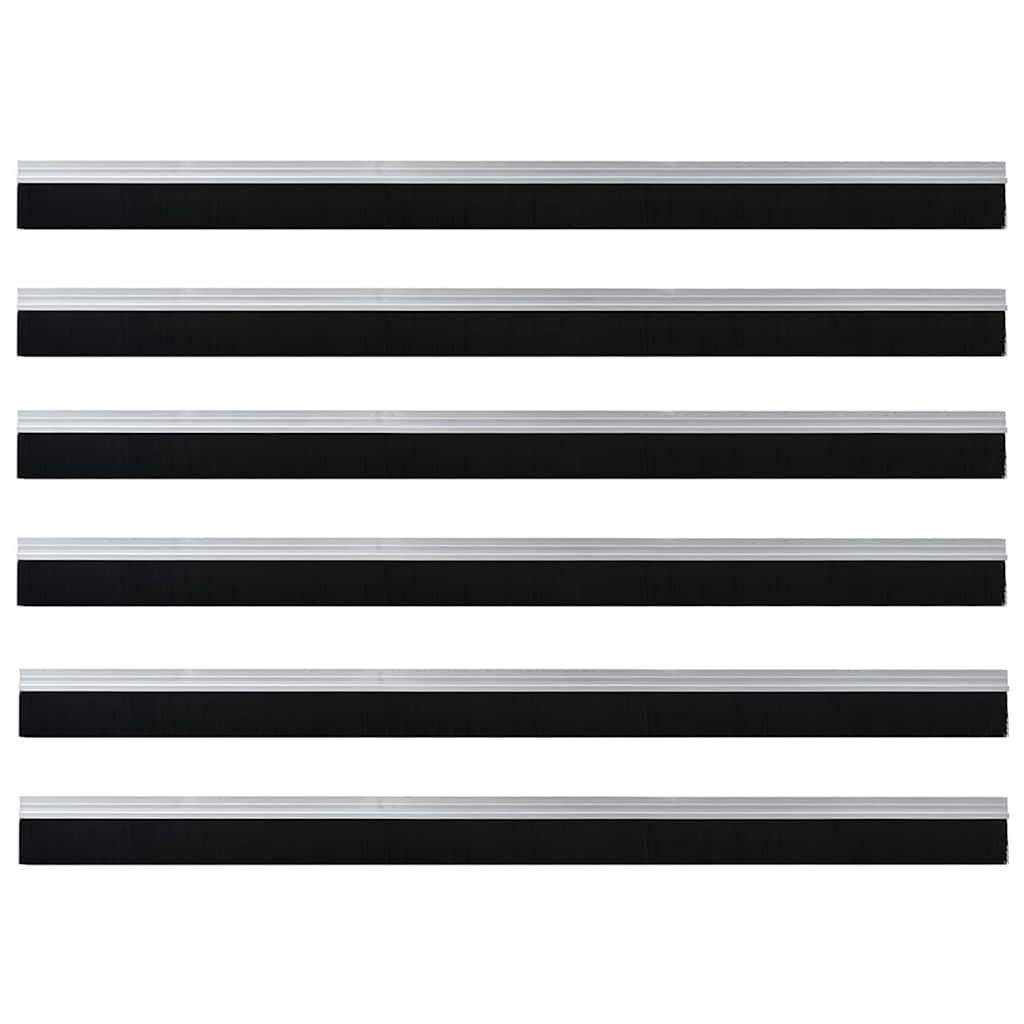 VidaXL Zelfklevende Deurborstels 6 pcs Zilver 100 cm