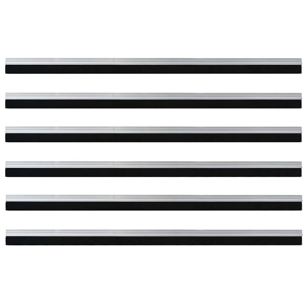 VidaXL Zelfklevende Deurborstels 6 pcs Zilver 100 cm