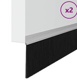 VidaXL Zelfklevende Deurborstels 2 pcs Zilver 100 cm