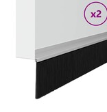 VidaXL Zelfklevende Deurborstels 2 pcs Zilver 100 cm