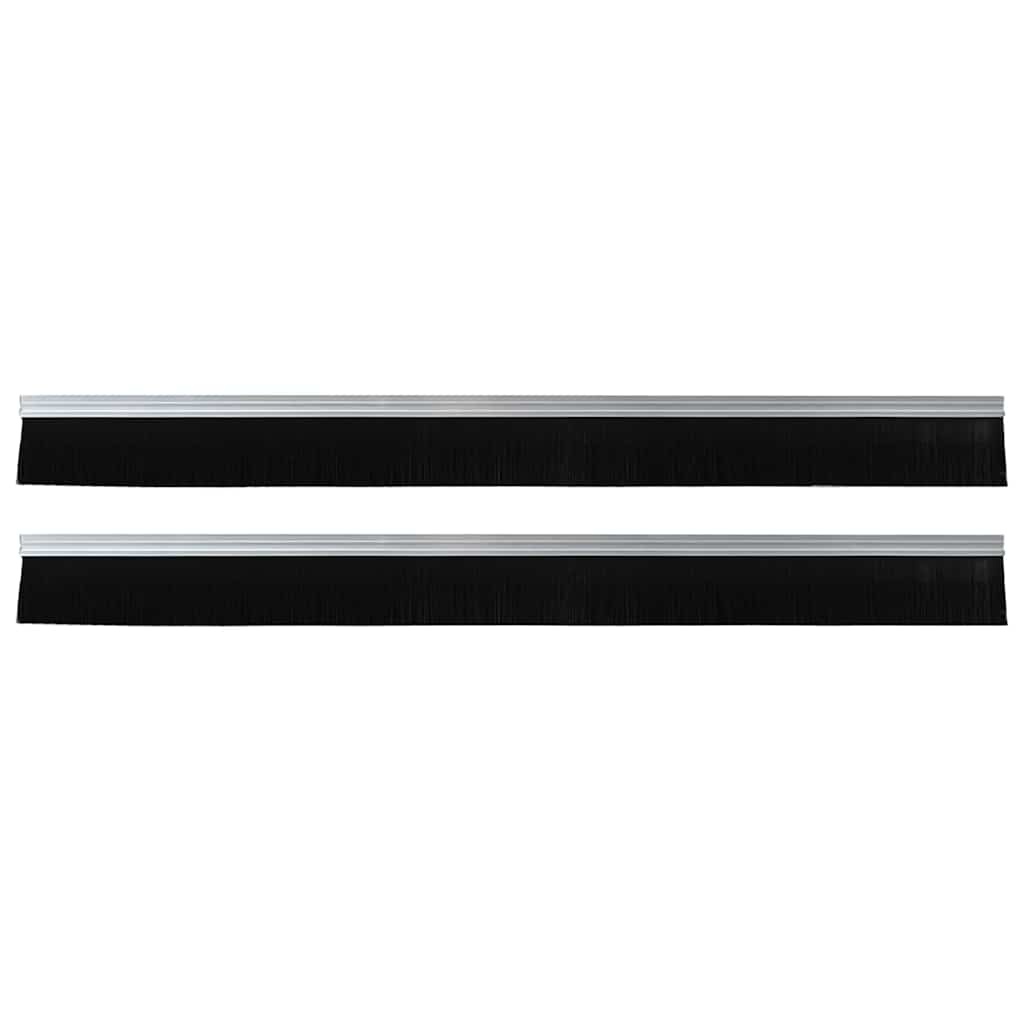 VidaXL Zelfklevende Deurborstels 2 pcs Zilver 100 cm